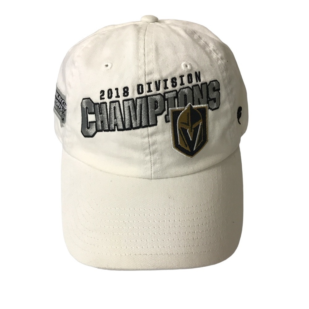 *New* Fanatics pro x NHL 2018 division champions vegas golden knights white hat